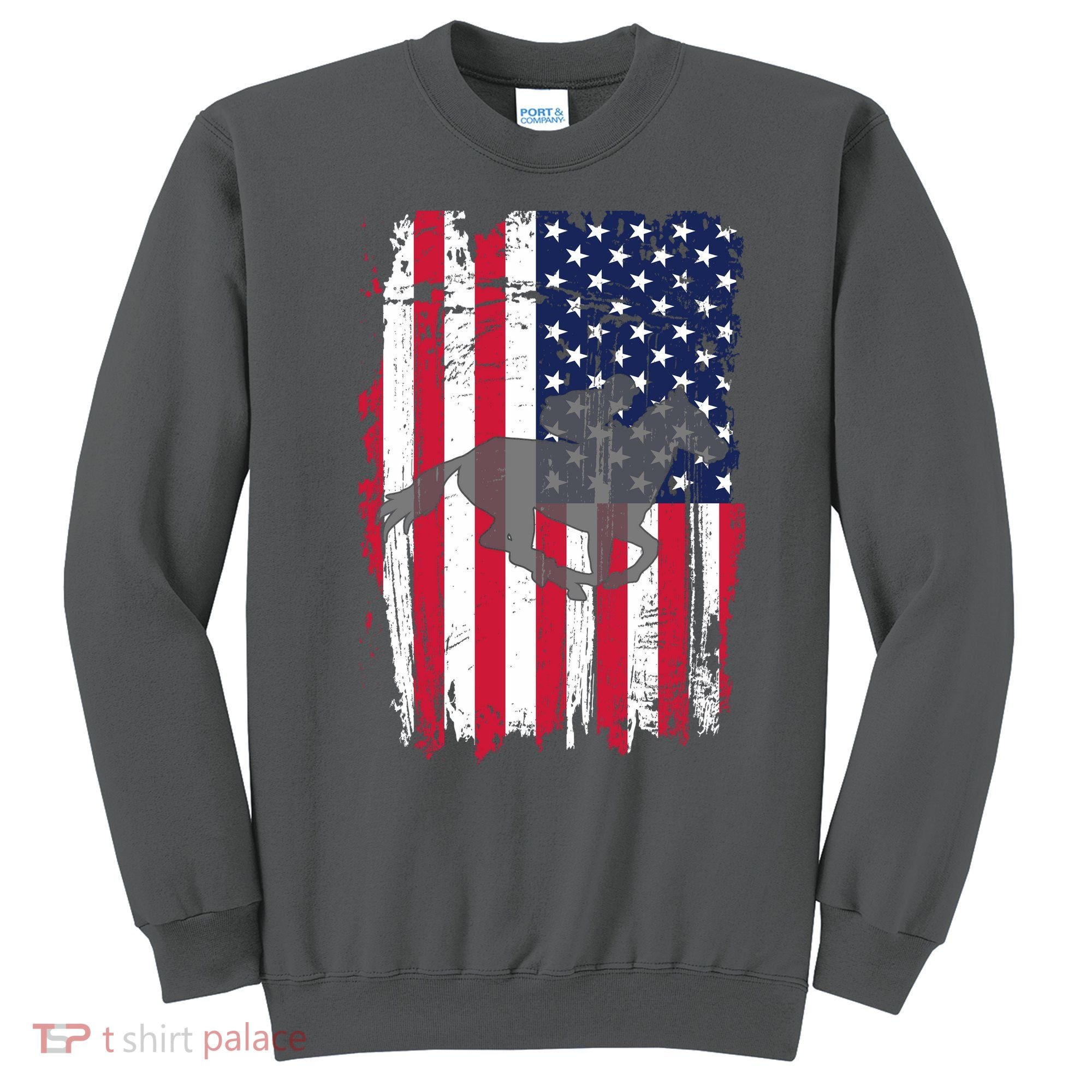 American Horse Racing Flag Sweatshirt