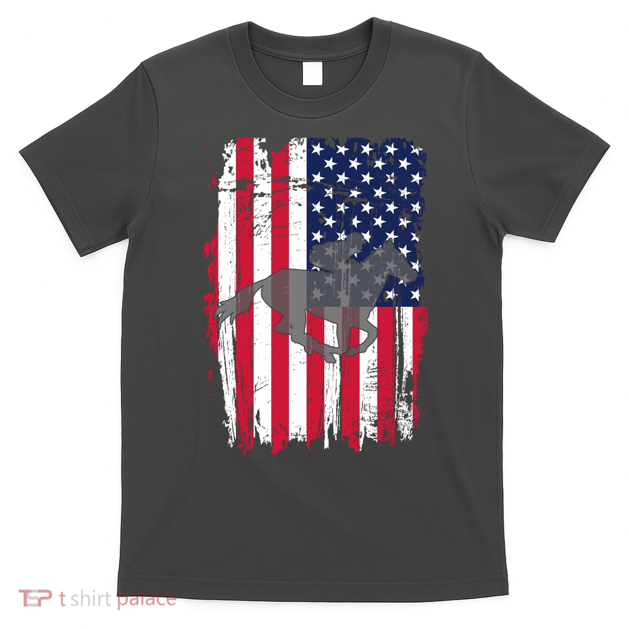 American Horse Racing Flag T-Shirt