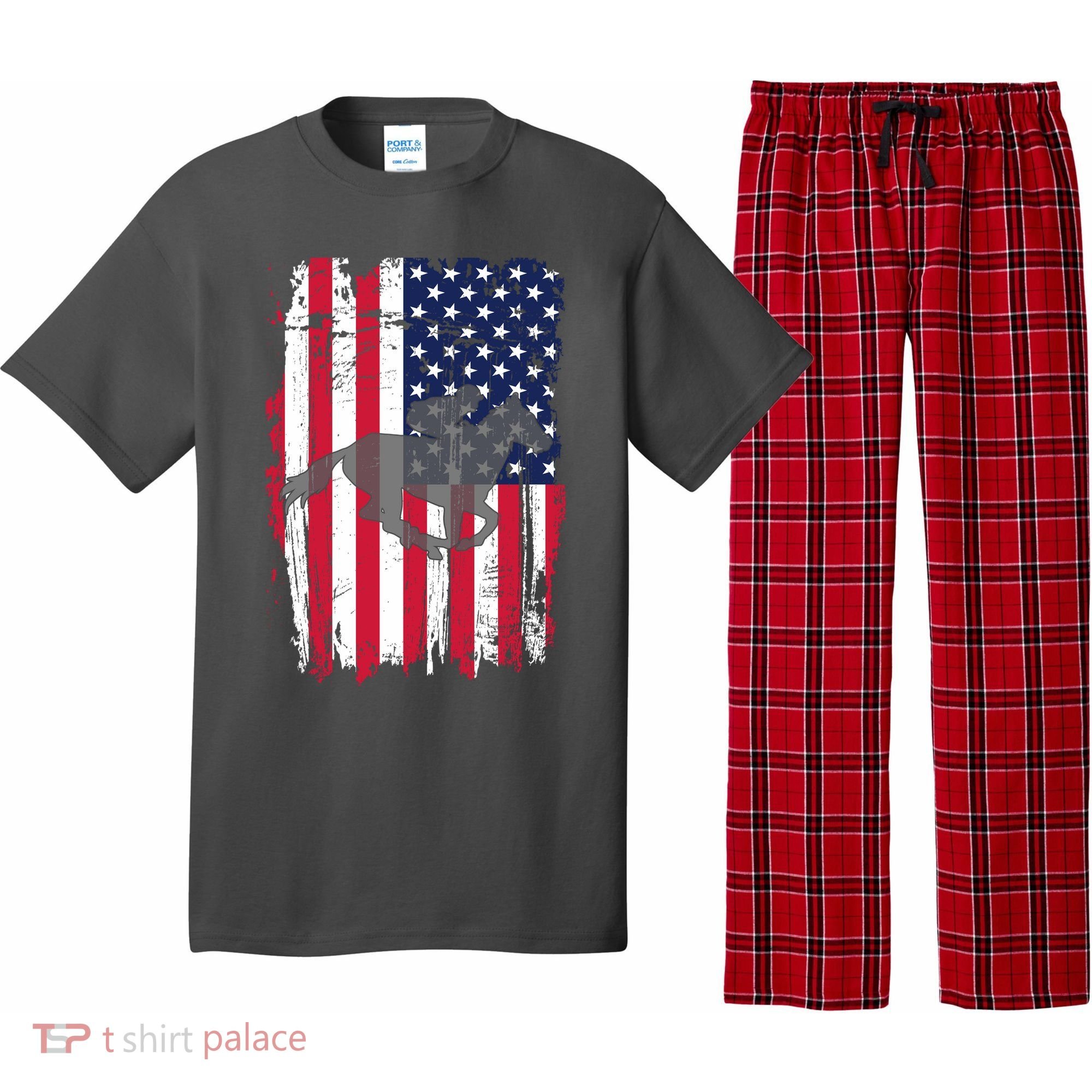 American Horse Racing Flag Pajama Set