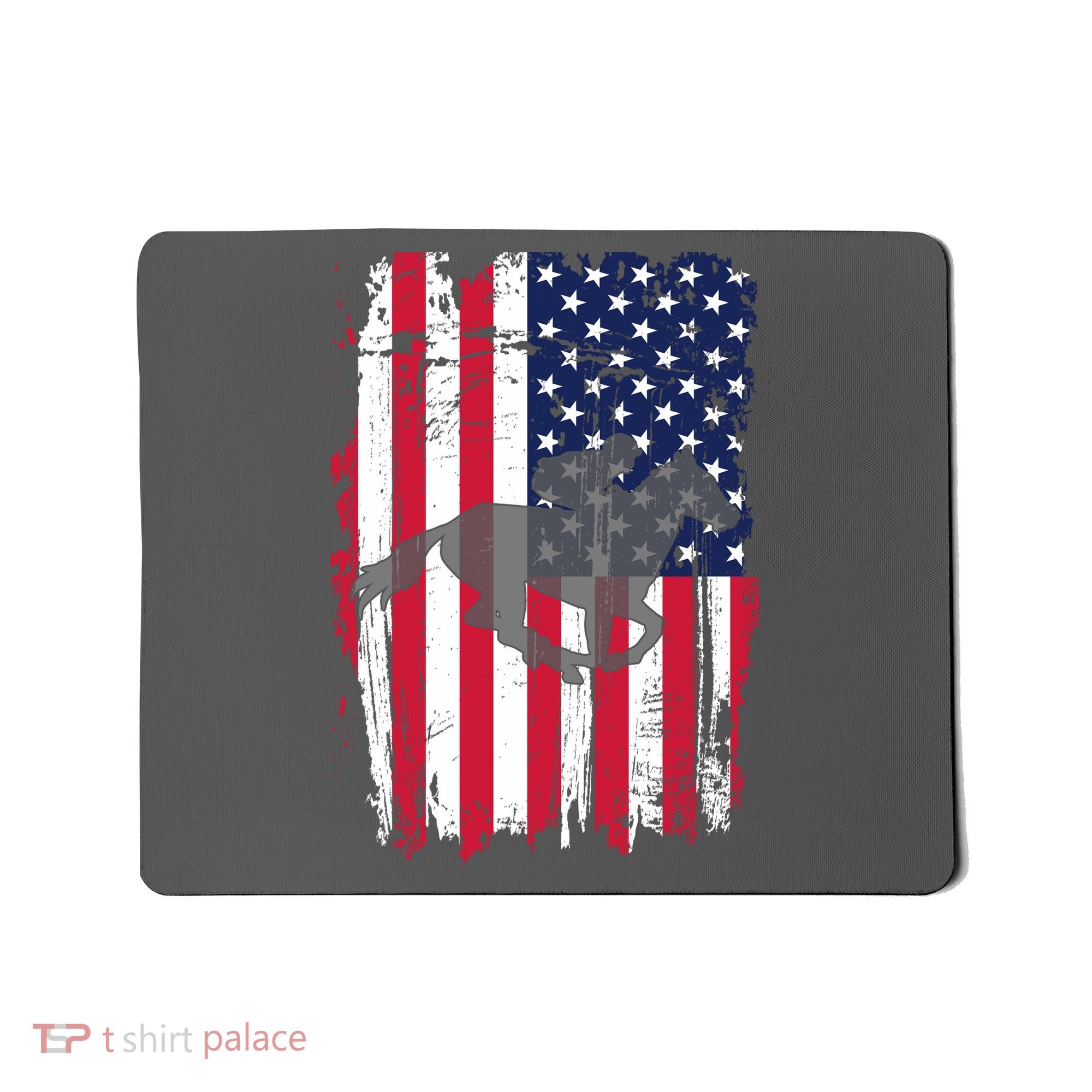 American Horse Racing Flag Mousepad