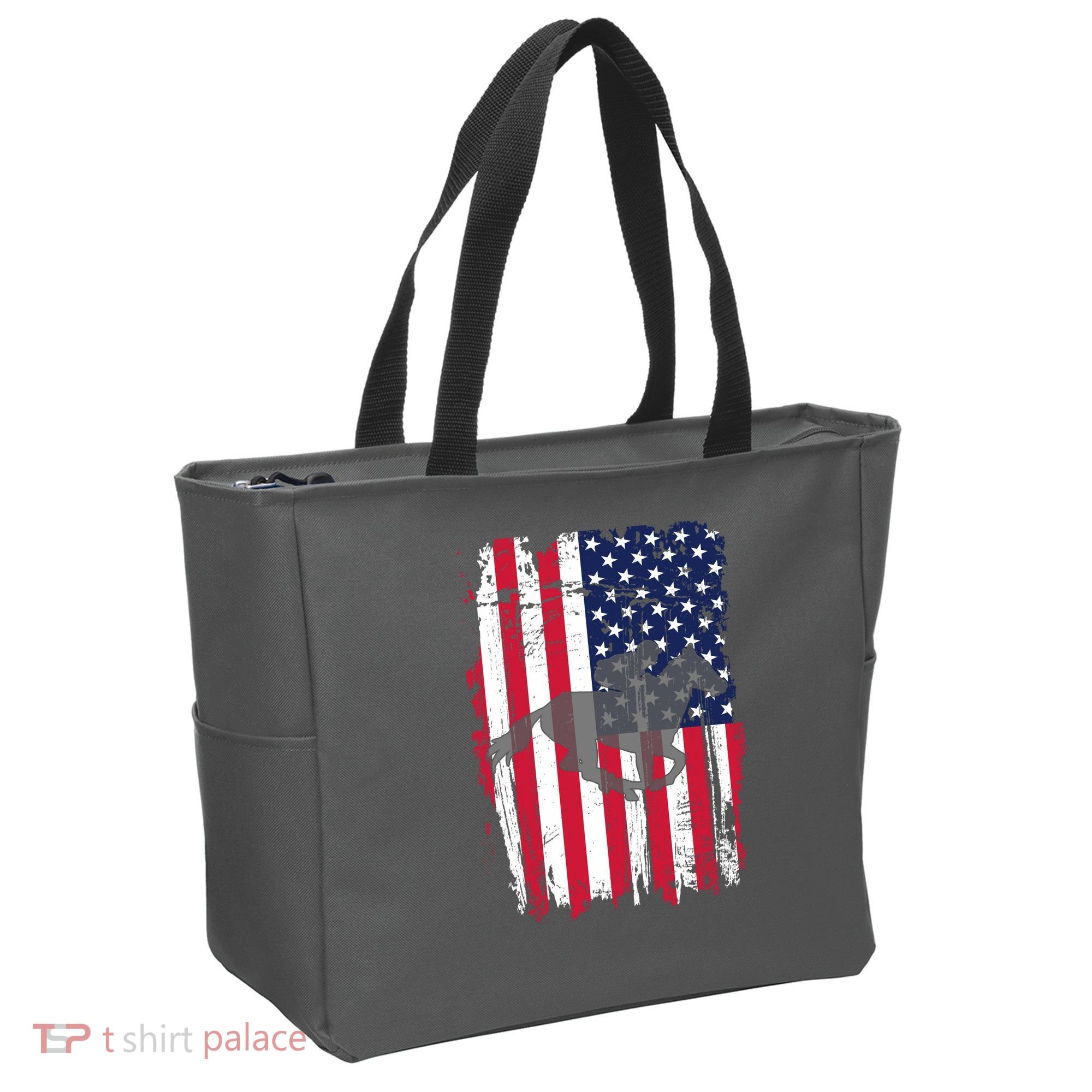 American Horse Racing Flag Tote Bag