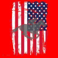 American Horse Racing Flag Santa Hat thumb 1