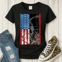 American Hunter USA Flag Women's T-Shirt thumb 3