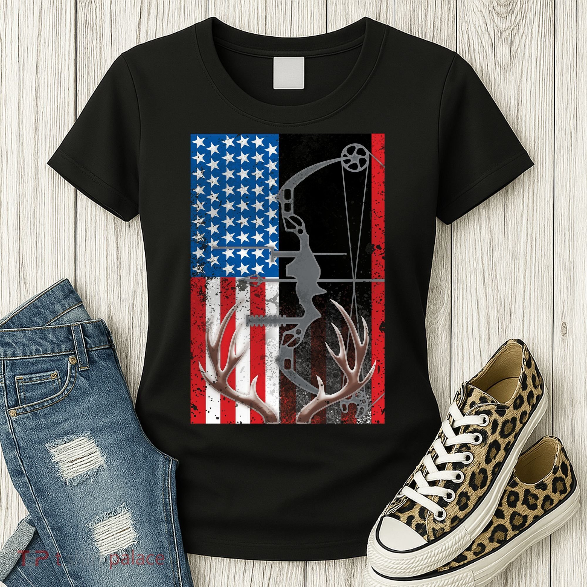 American Hunter USA Flag Women's T-Shirt
