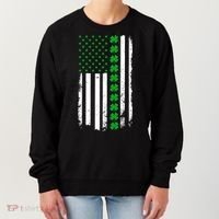 American Irish Clover Flag St. Patrick's Day  Women's Sweatshirt thumb 0