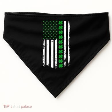 American Irish Clover Flag St. Patrick's Day  USA-Made Doggie Bandana