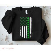 American Irish Clover Flag St. Patrick's Day  Sweatshirt thumb 2