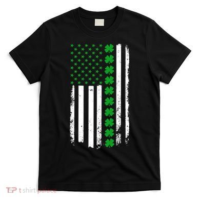 American Irish Clover Flag St. Patrick's Day  T-Shirt