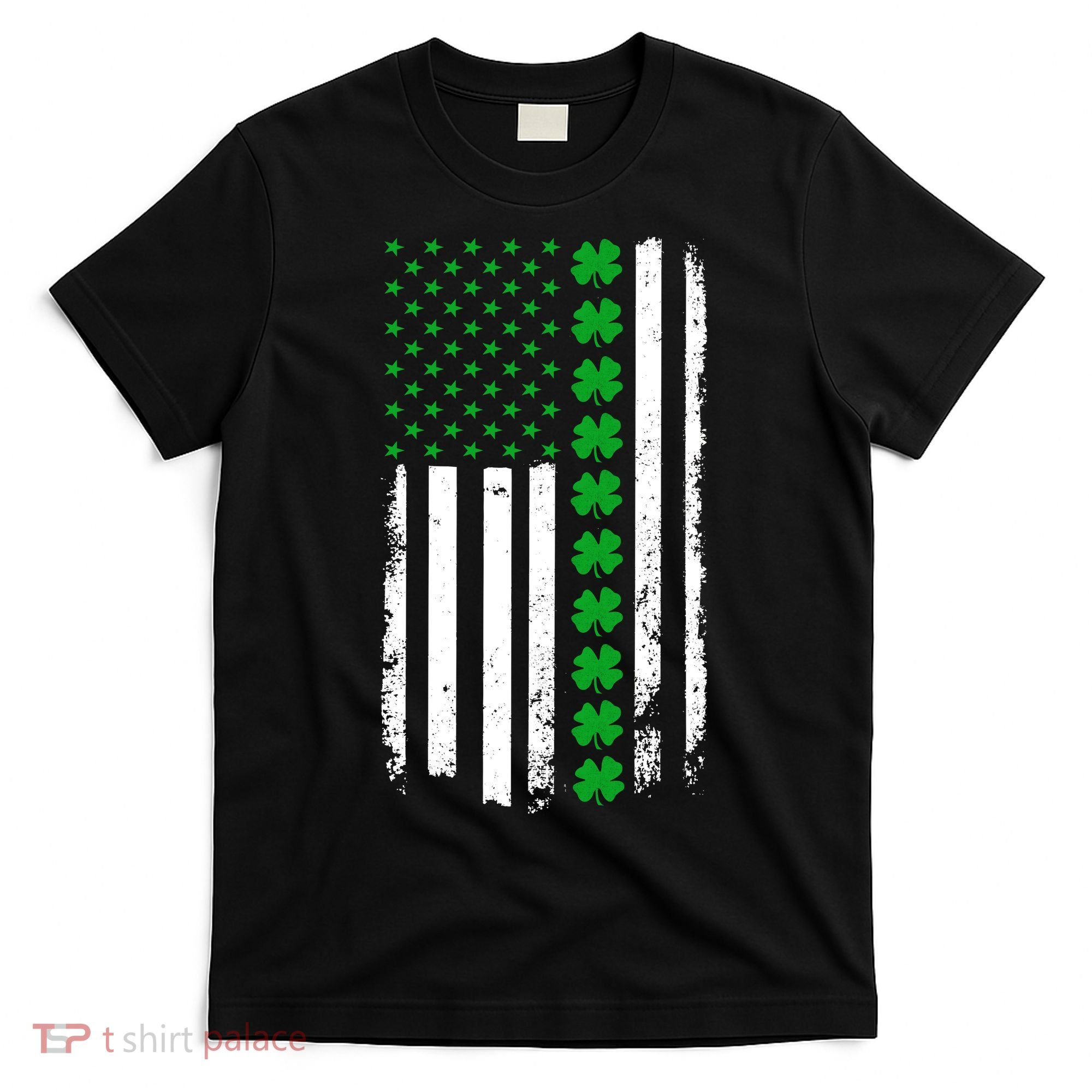 American Irish Clover Flag St. Patrick's Day  T-Shirt