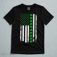 American Irish Clover Flag St. Patrick's Day  T-Shirt thumb 5