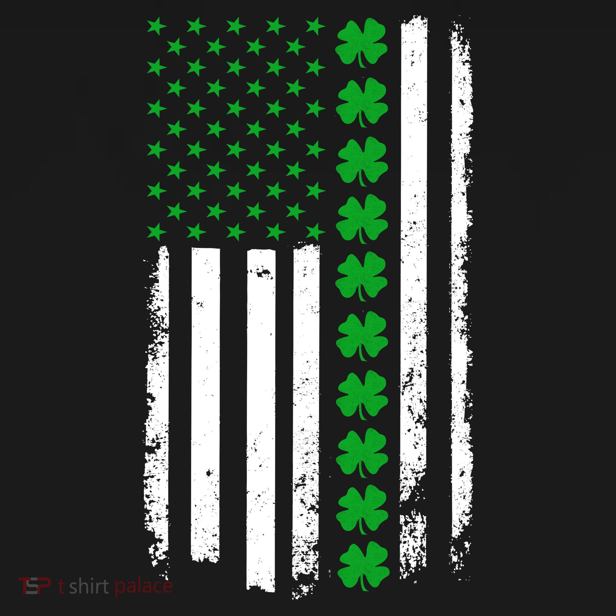 American Irish Clover Flag St. Patrick's Day  T-Shirt