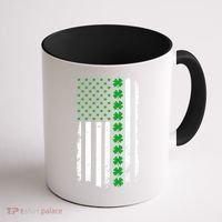 American Irish Clover Flag St. Patrick's Day  Coffee Mug thumb 1