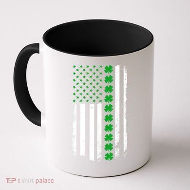 American Irish Clover Flag St. Patrick's Day  Coffee Mug