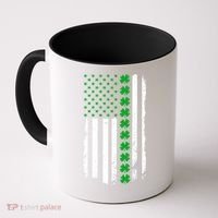 American Irish Clover Flag St. Patrick's Day  Coffee Mug thumb 0