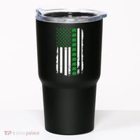 American Irish Clover Flag St. Patrick's Day  Tumbler thumb 0