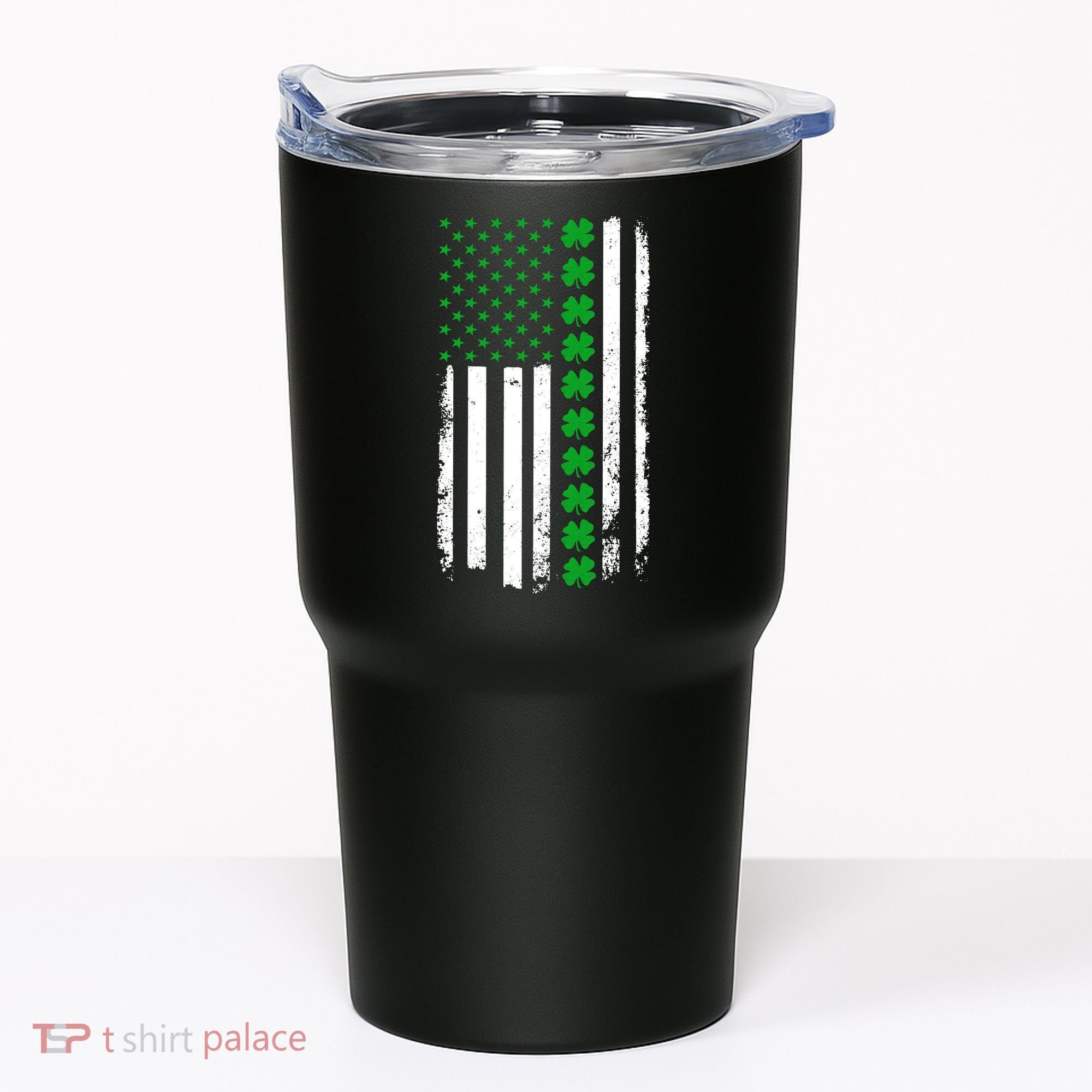 American Irish Clover Flag St. Patrick's Day  Tumbler