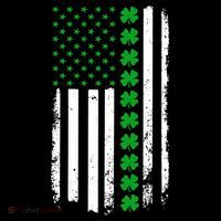 American Irish Clover Flag St. Patrick's Day  Ornament thumb 1