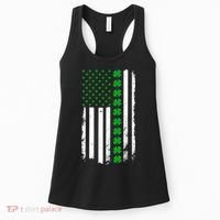American Irish Clover Flag St. Patrick's Day  Women's Tank Top thumb 0