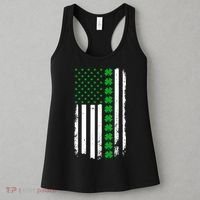 American Irish Clover Flag St. Patrick's Day  Women's Tank Top thumb 3