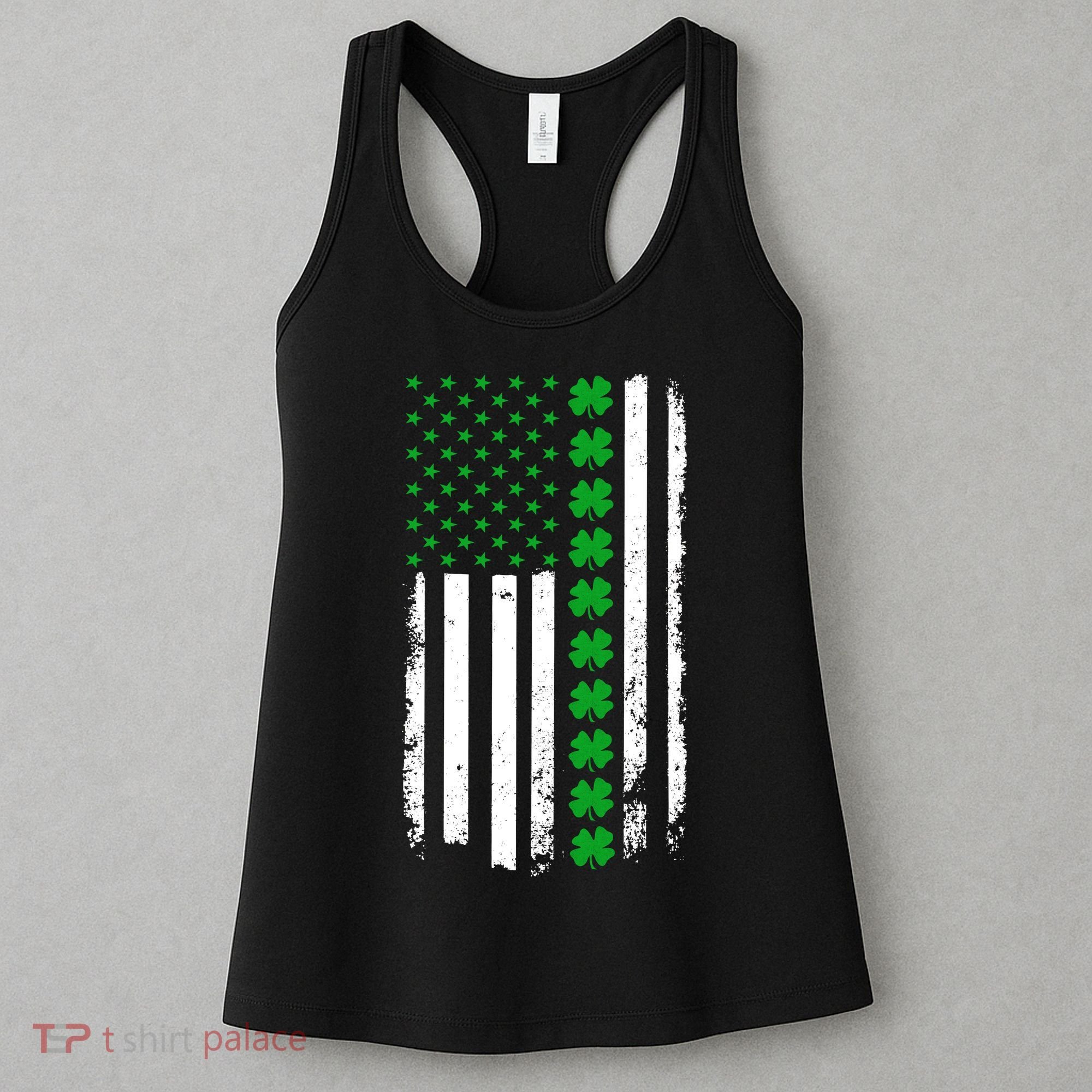 American Irish Clover Flag St. Patrick's Day  Women's Tank Top