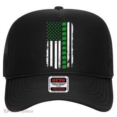 American Irish Clover Flag St. Patrick's Day  Hat