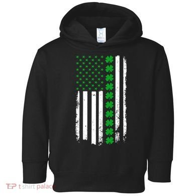 American Irish Clover Flag St. Patrick's Day  Toddler Hoodie