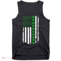 American Irish Clover Flag St. Patrick's Day  Tank Top thumb 0