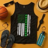 American Irish Clover Flag St. Patrick's Day  Tank Top thumb 4