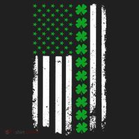 American Irish Clover Flag St. Patrick's Day  Golf Towel thumb 3