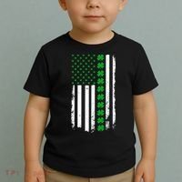 American Irish Clover Flag St. Patrick's Day  Toddler T-Shirt thumb 2