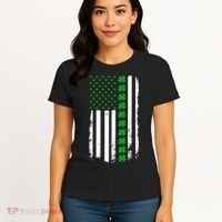 American Irish Clover Flag St. Patrick's Day  Women's T-Shirt thumb 4