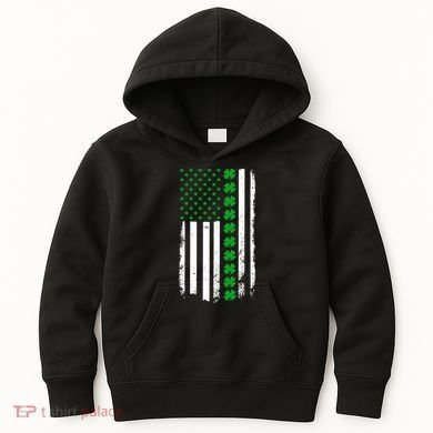 American Irish Clover Flag St. Patrick's Day  Kids Hoodie
