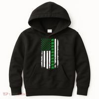 American Irish Clover Flag St. Patrick's Day  Kids Hoodie thumb 0