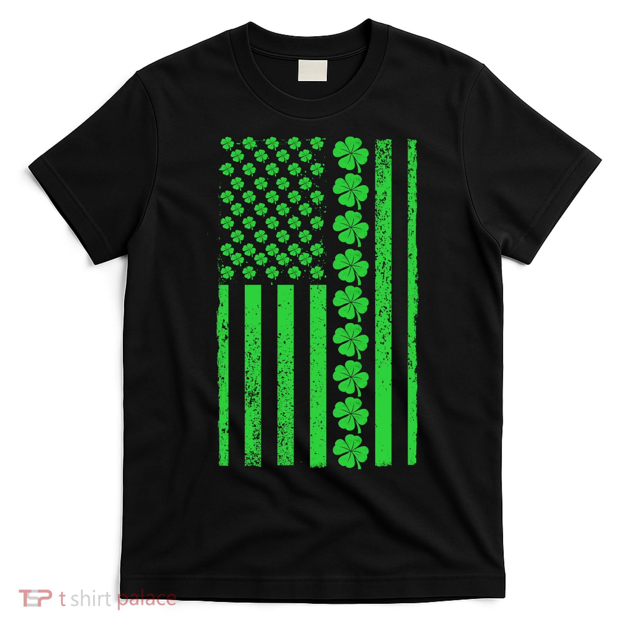 American Irish Clover Vintage Flag T-Shirt