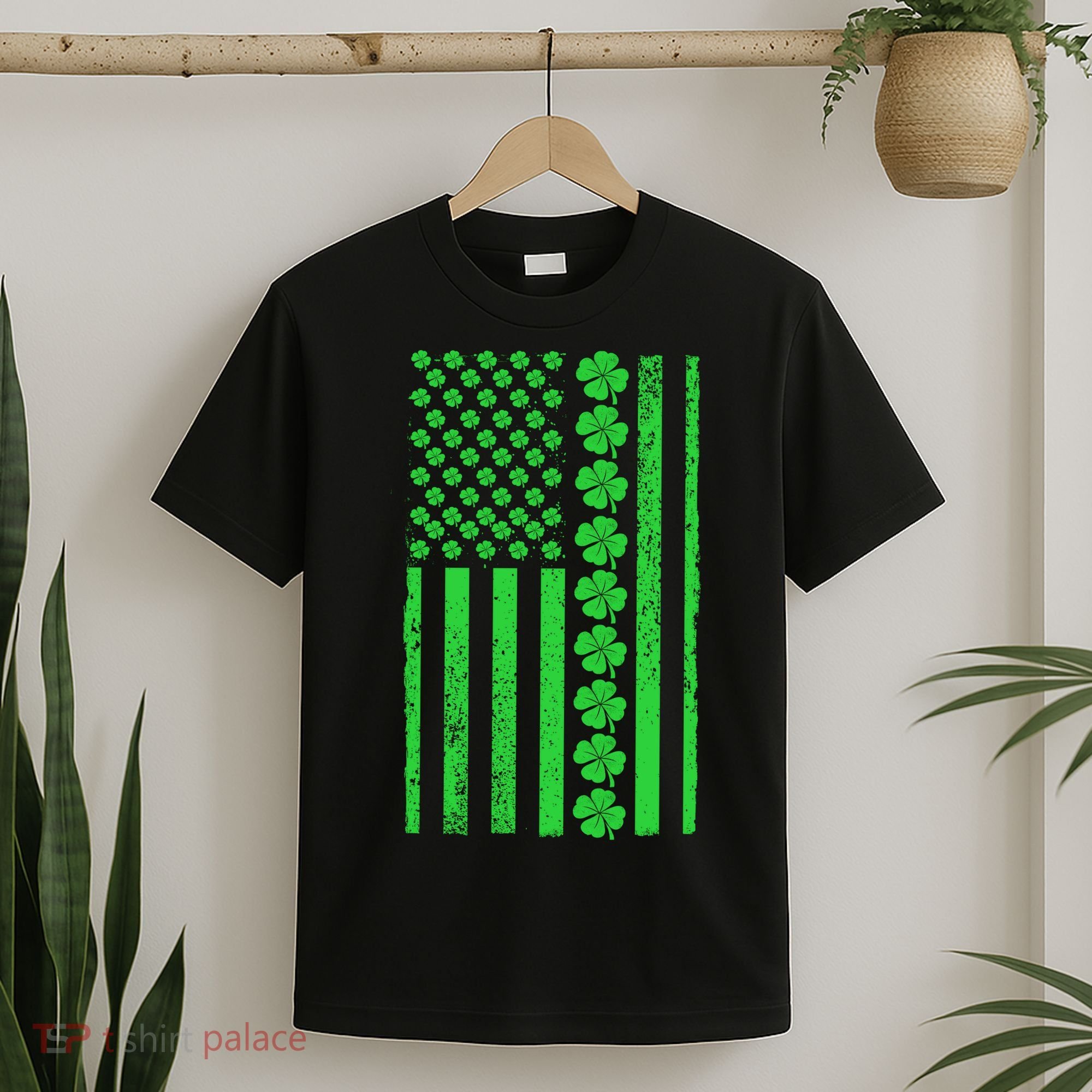 American Irish Clover Vintage Flag T-Shirt