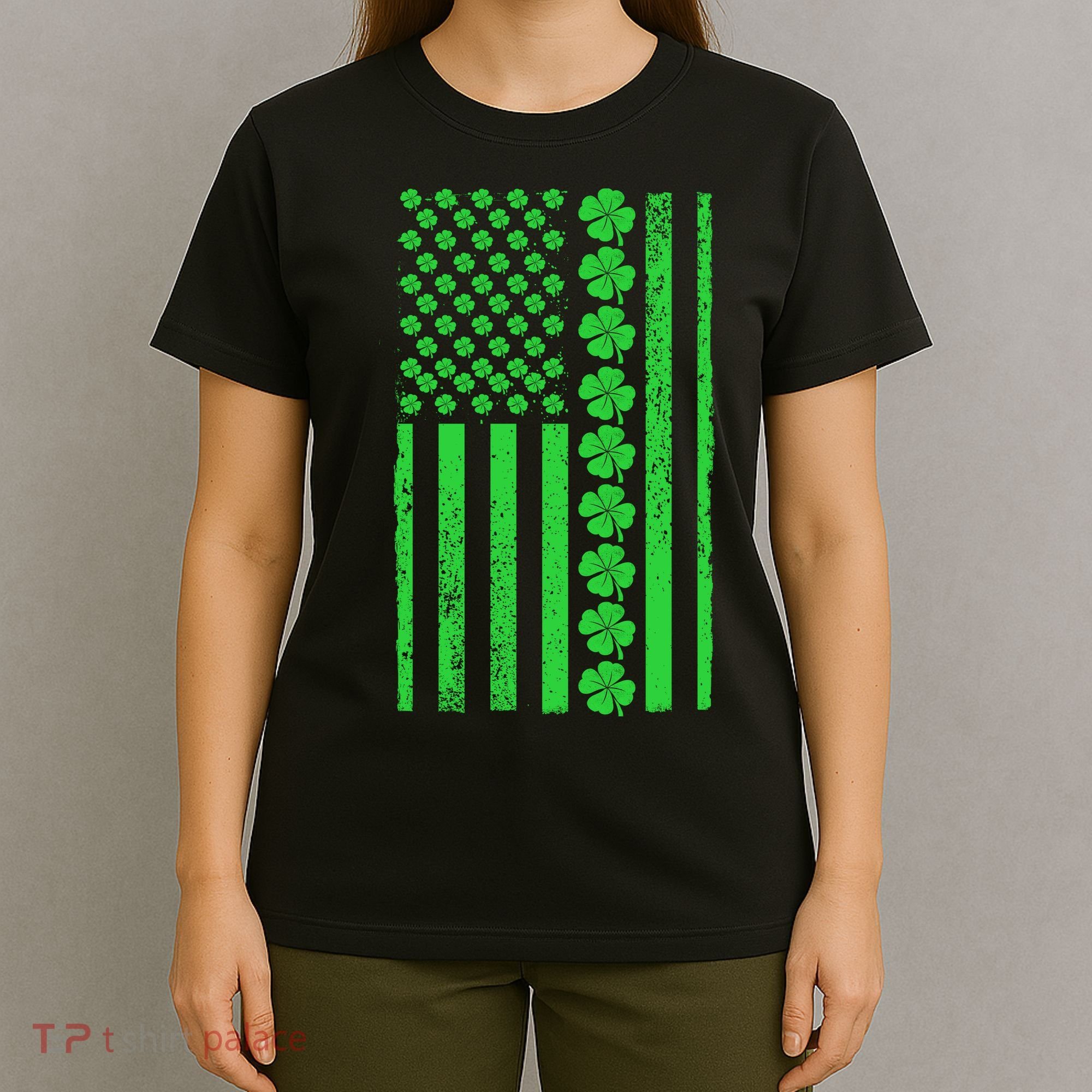 American Irish Clover Vintage Flag T-Shirt