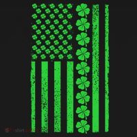 American Irish Clover Vintage Flag T-Shirt thumb 7