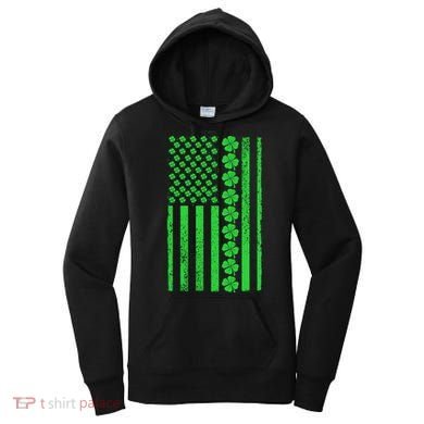 American Irish Clover Vintage Flag Women's Hoodie