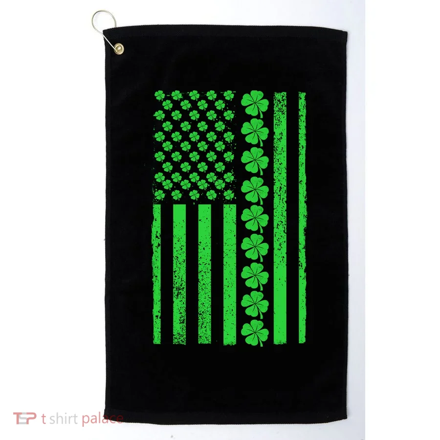 American Irish Clover Vintage Flag Golf Towel