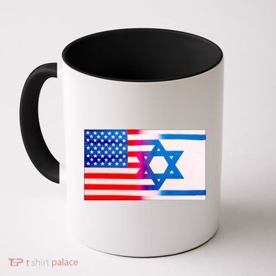 American Israel Flag Coffee Mug