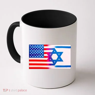 American Israel Flag Coffee Mug