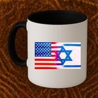 American Israel Flag Coffee Mug thumb 2