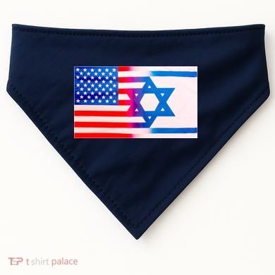 American Israel Flag USA-Made Doggie Bandana