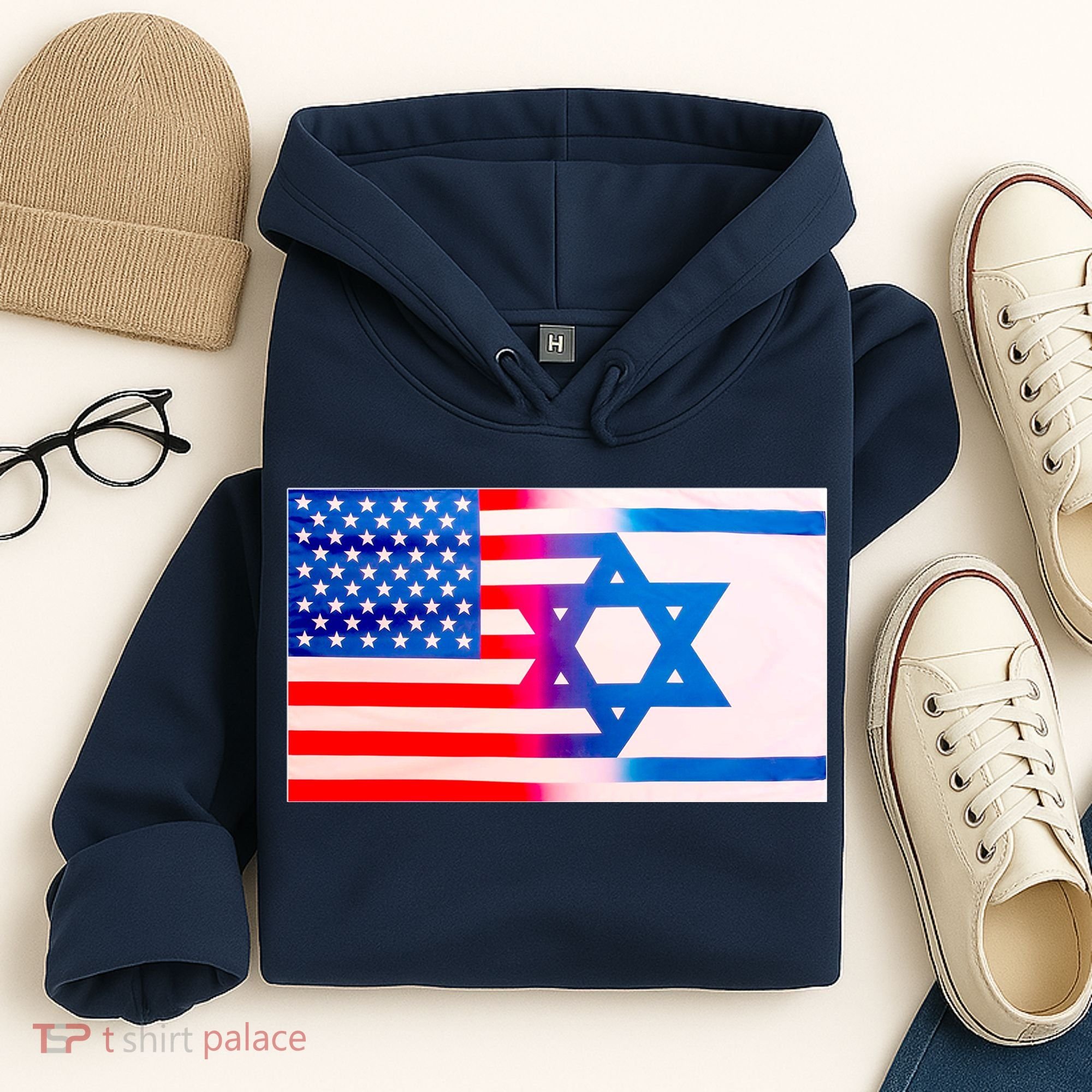 American Israel Flag Hoodie
