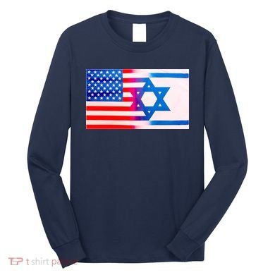American Israel Flag Long Sleeve Shirt