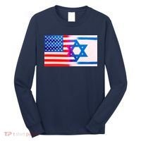 American Israel Flag Long Sleeve Shirt thumb 0