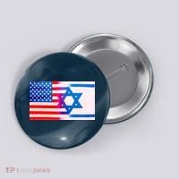 American Israel Flag Button thumb 0