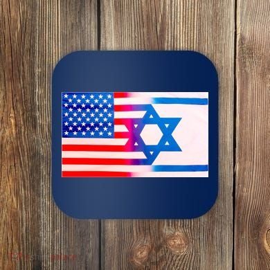 American Israel Flag Coaster