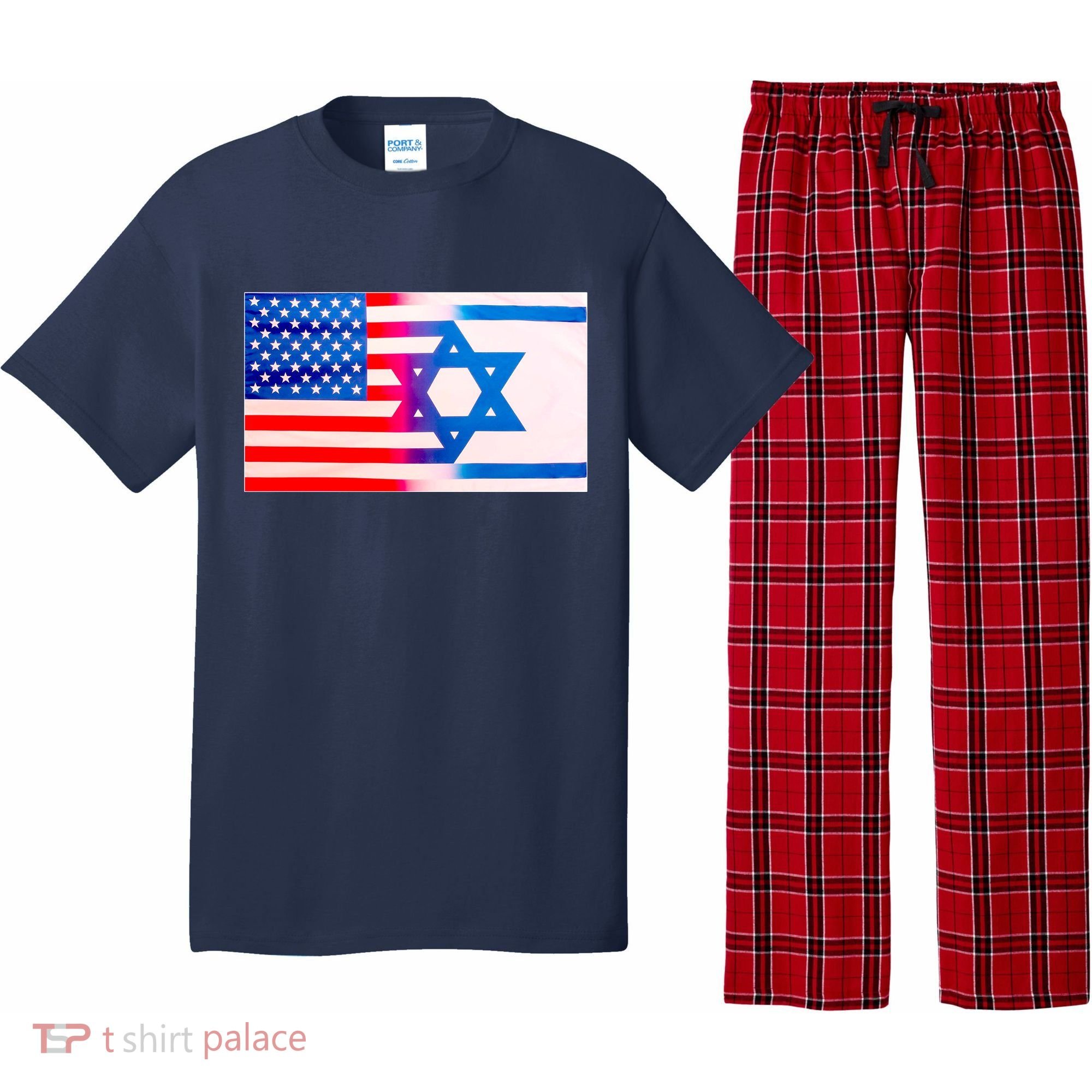 American Israel Flag Pajama Set