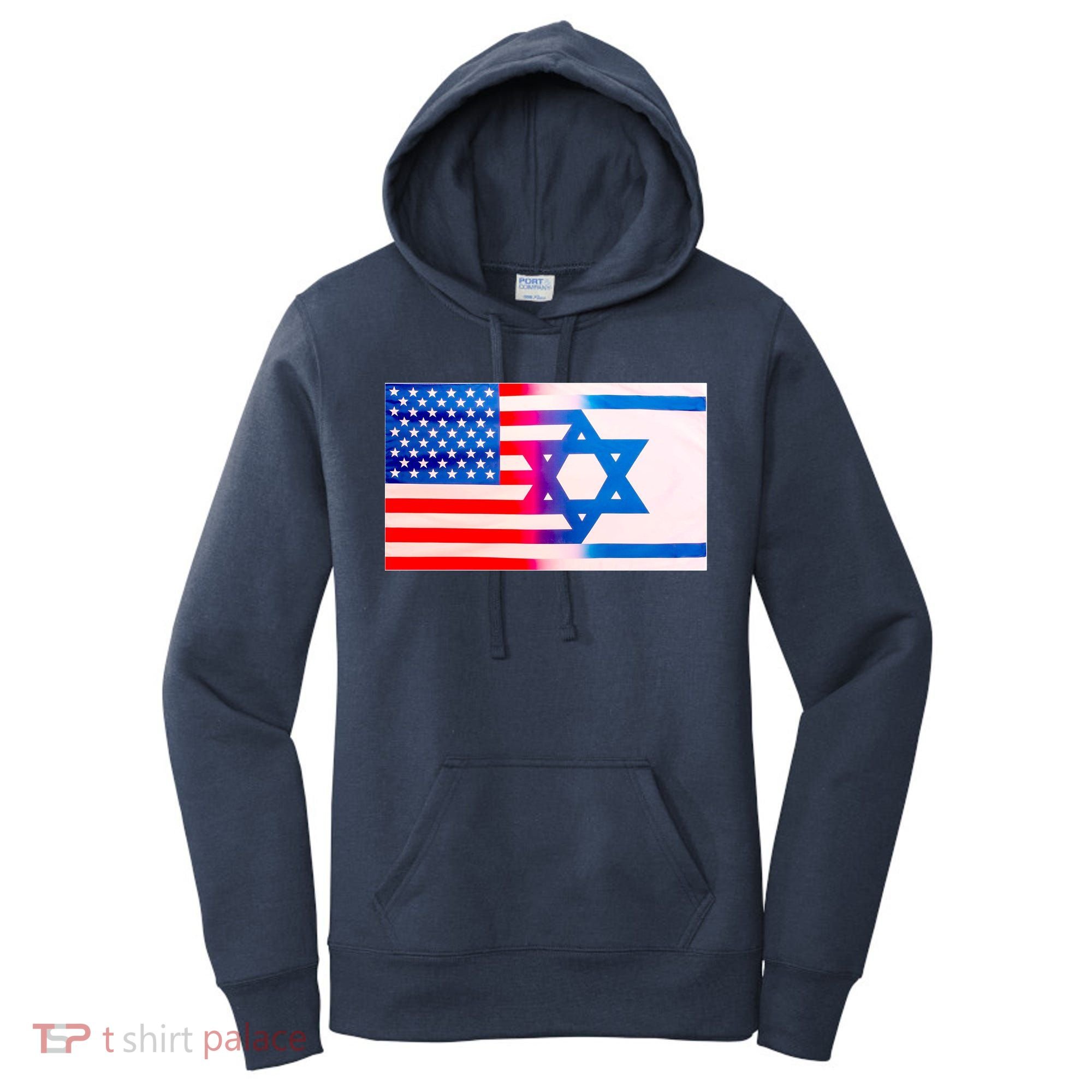 American Israel Flag Women's Hoodie